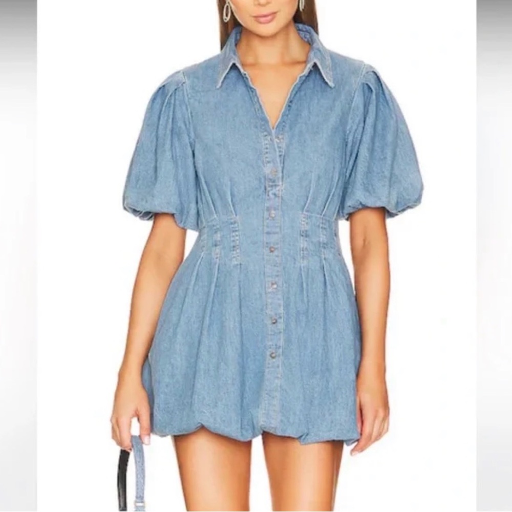 Jonathan Simkhai Ciara Blue Denim Mini Dress